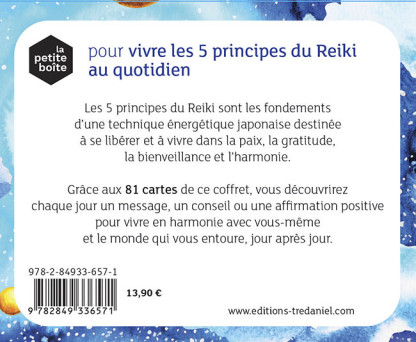 La petite boîte pour vivre les 5 principes du Reiki au quotidien  - Coffret