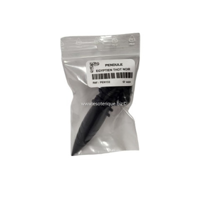 PENDULE EGYPTIEN BUIS THOT - TEINTE NOIR (GRAVE PLOMBE)