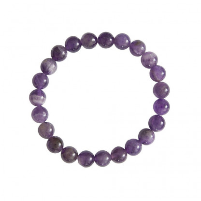 Bracelet en pierre Améthyste perles de 8mm Bracelet en pierre Améthyste perles de 8mm