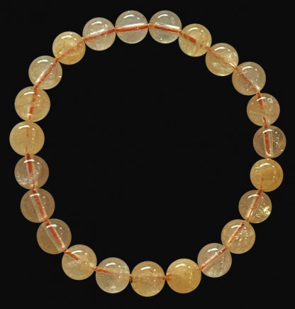 Bracelet en pierre Citrine naturelle perles de 8mm