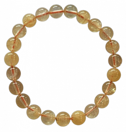 Citrine chauffée - Bracelet en pierre naturelle 6mm