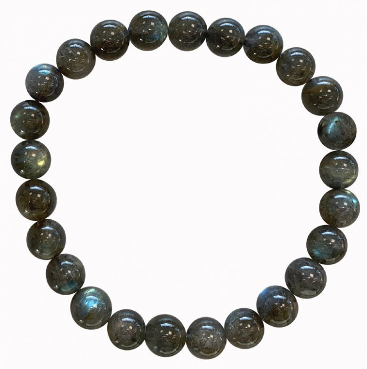 Bracelet en pierre Labradorite perles de 8mm