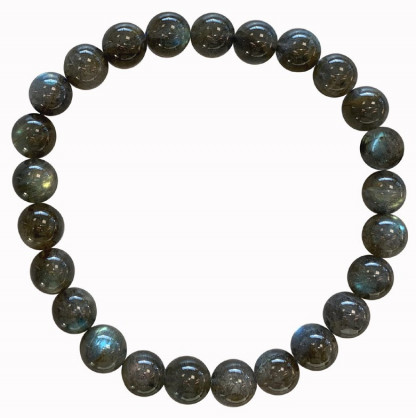 Bracelet en pierre Labradorite perles de 8mm Bracelet en pierre Labradorite perles de 8mm