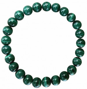 Bracelet en pierre Malachite perles de 8mm