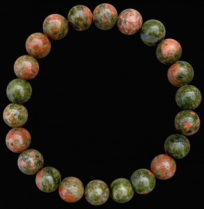 Bracelet Unakite pierres de 8mm