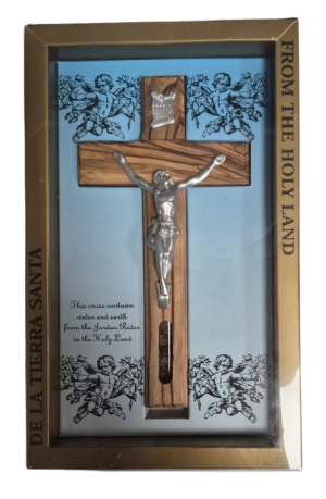 CRUCIFIX EN BOIS D'OLIVIER...