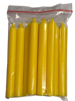 Bougie JAUNE - Sachet (x10)