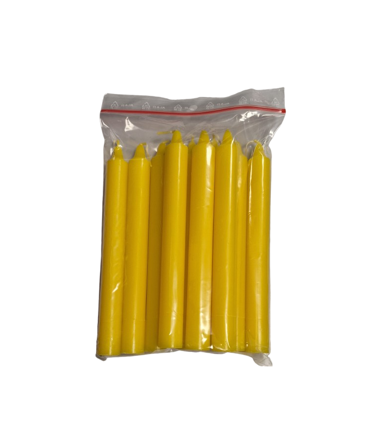 Bougie JAUNE - Sachet (x10)