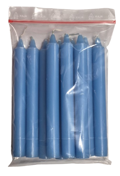 Bougie BLEU PALE - Sachet (x10)