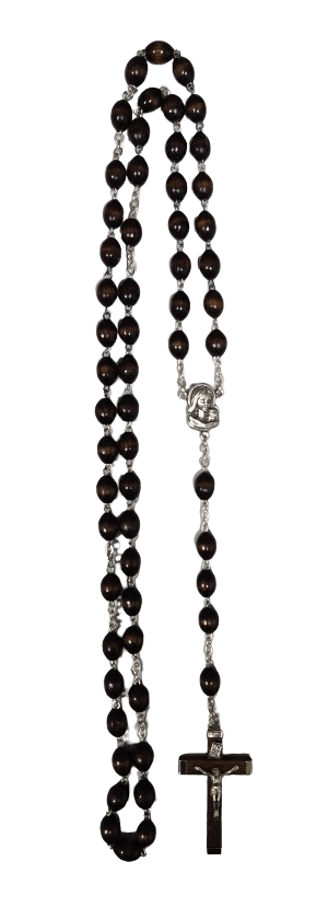 CHAPELET Bois et corde marron