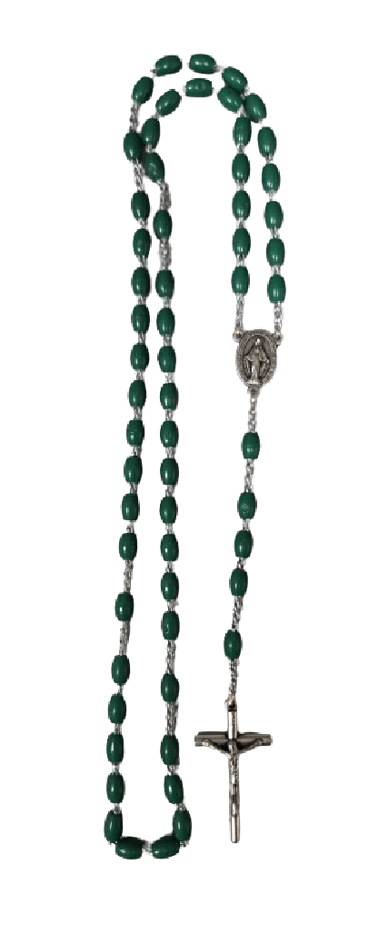 CHAPELET Perles plastique Vert Foncé