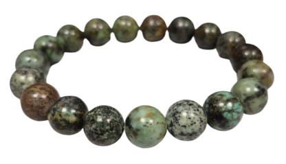 Turquoise naturelle d’Afrique - Bracelet en pierre naturelle 10mm