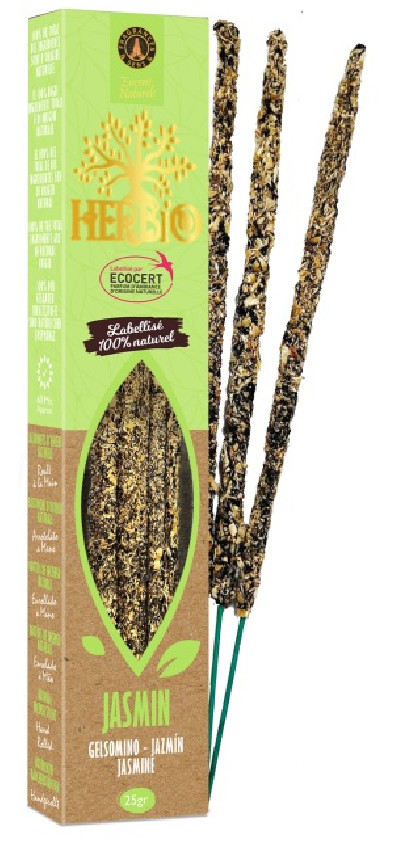 Encens bâton jasmin - HERBIO - paquet de 20 gr