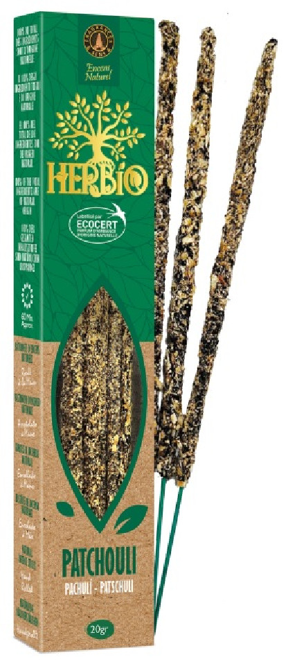 Encens bâton Patchouli - HERBIO - paquet de 20 gr