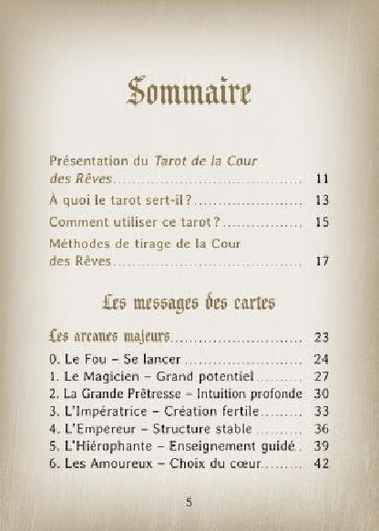Le Tarot de la Cour des Rêves