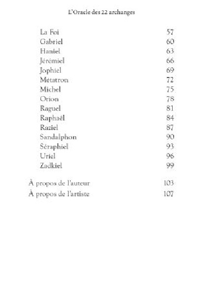 L'oracle des 22 archanges