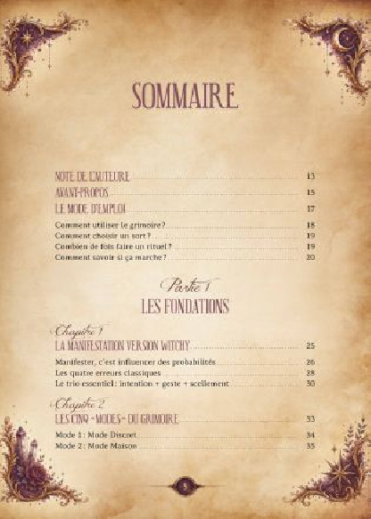 Le grimoire Witchy de manifestation