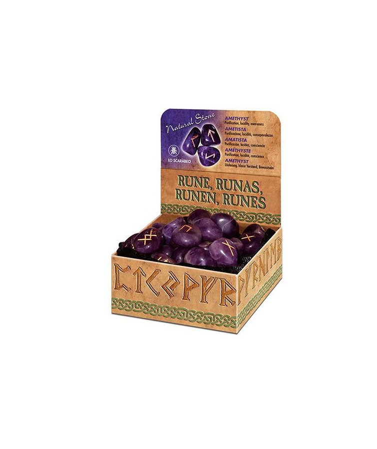 JEU DE RUNES EN AMETHYSTE