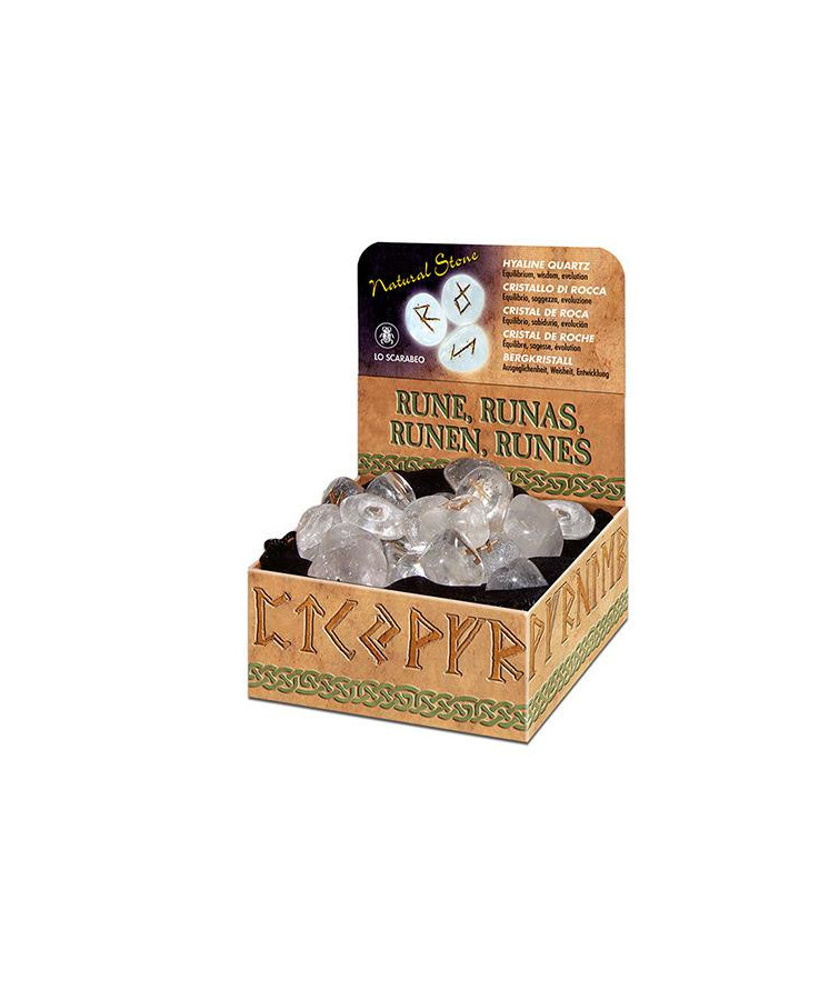 JEU DE RUNES EN CRISTAL DE ROCHE
