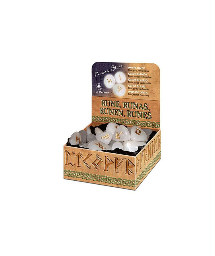 JEU DE RUNES EN ONYX BLANC