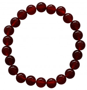 Bracelet en pierre Cornaline perles de 8mm