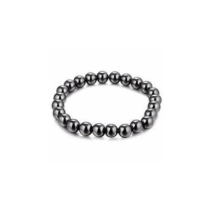 Bracelet en pierre Hématite perles de 8mm Bracelet en pierre Hématite perles de 8mm