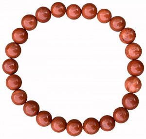 Bracelet en pierre Jaspe rouge perles de 8mm