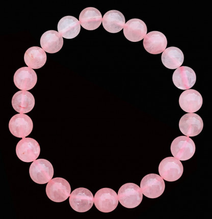 Bracelet en pierre Quartz Rose perles de 8mm