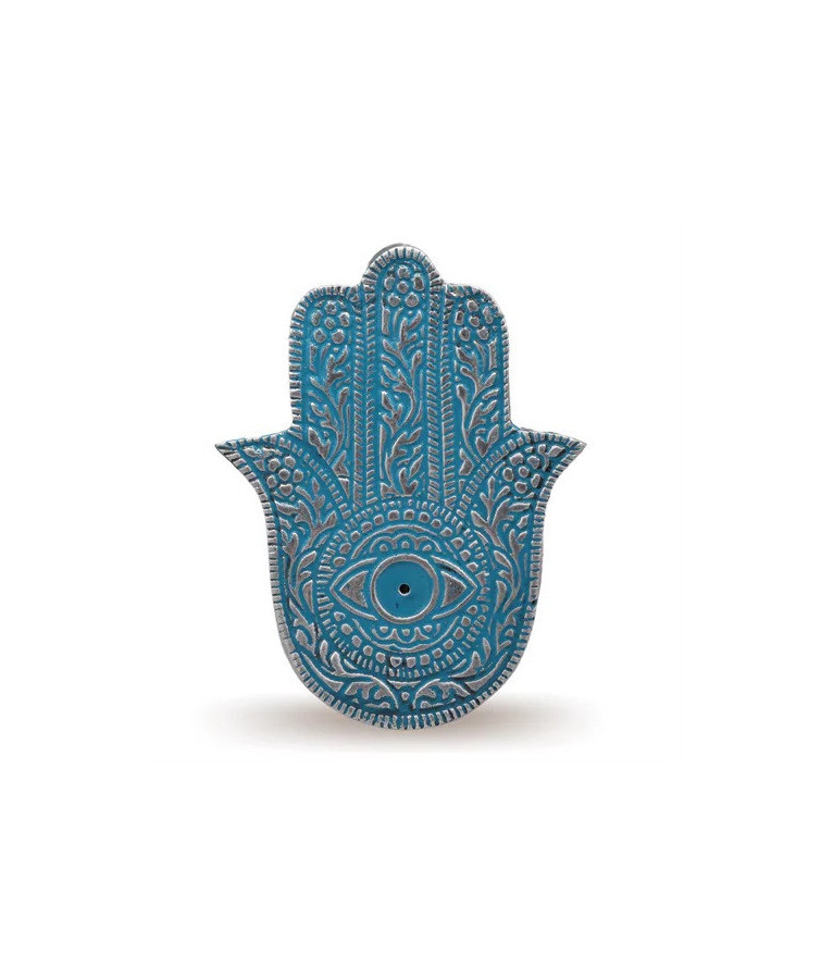 Brûle encens Main de Fatima turquoise