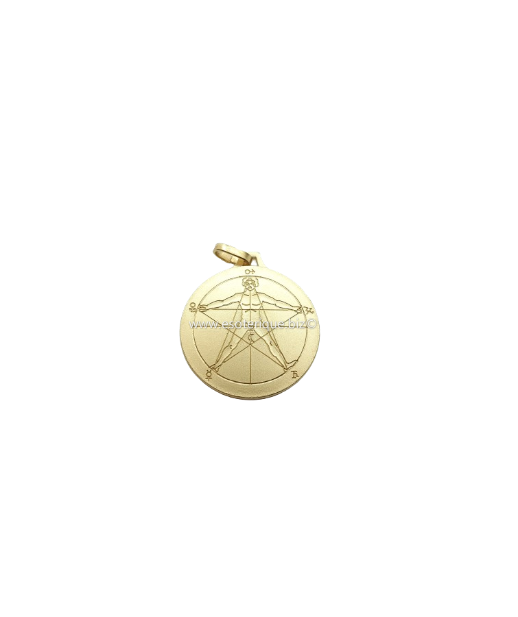 Pentacle d'Agrippa- Métal doré