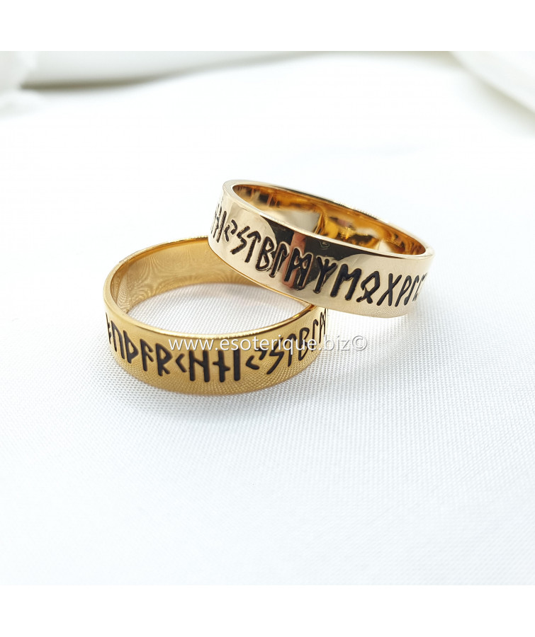 BAGUE RUNIQUE en Plaqué Or
