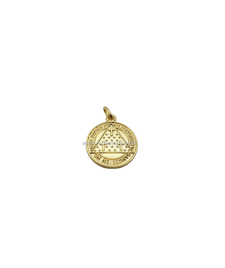 MÉDAILLE MYSTÉRIEUSE de l'Abbé Julio en plaqué or