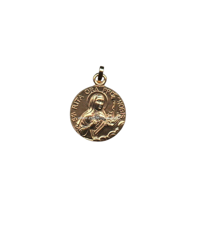 SAINTE RITA : PLAQUE OR