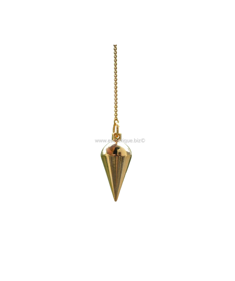 PENDULE CONE - doré