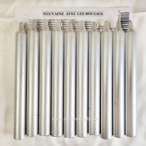 BOUGIES POUR NEUVAINE : ARGENT