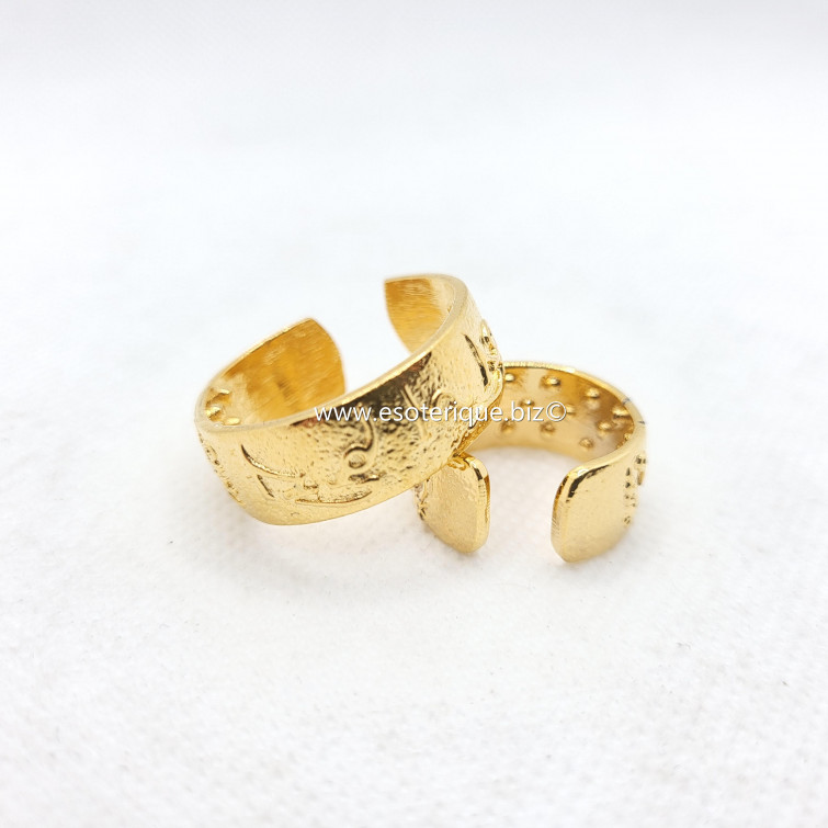 BAGUE SHIATSU en plq or gm