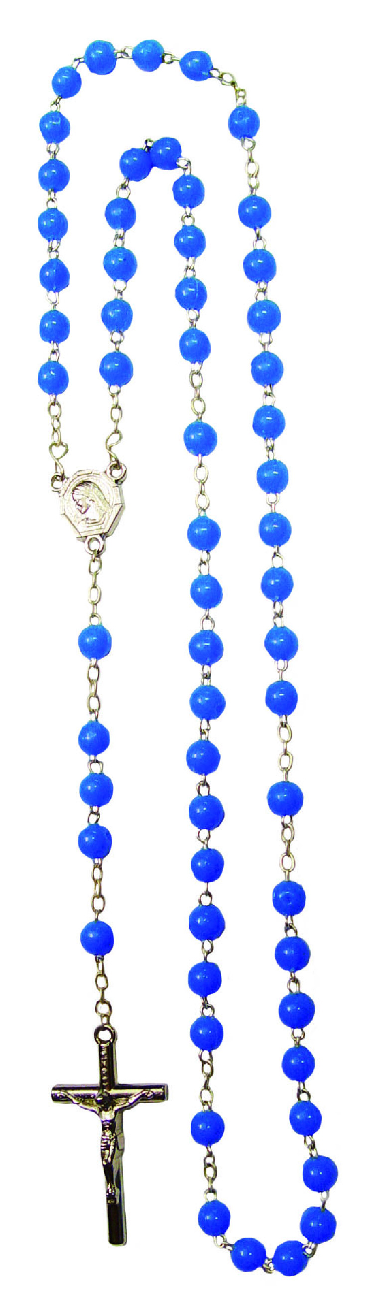 CHAPELET Perles plastique Bleu