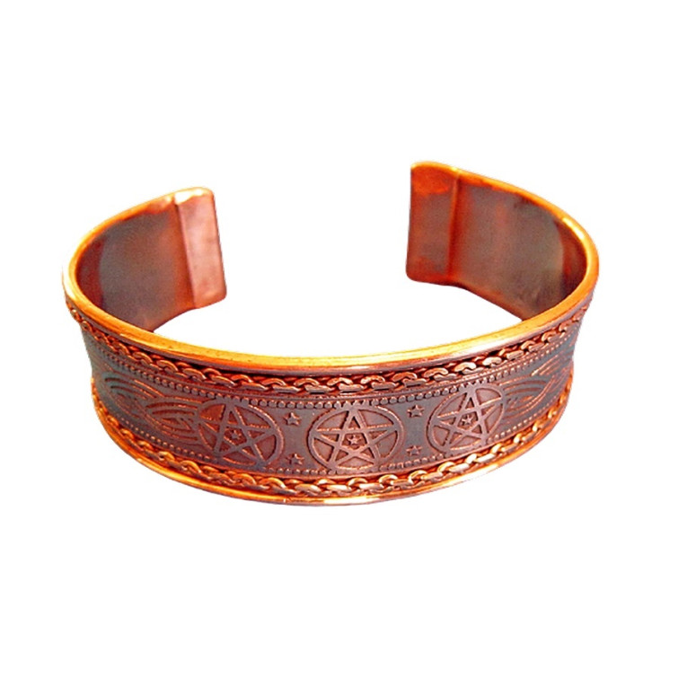 Bracelet Pentagramme en cuivre
